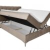 TATJANA ágyneműtartós boxspring franciaágy, bézs színben 180x200 cm-es - Image 4