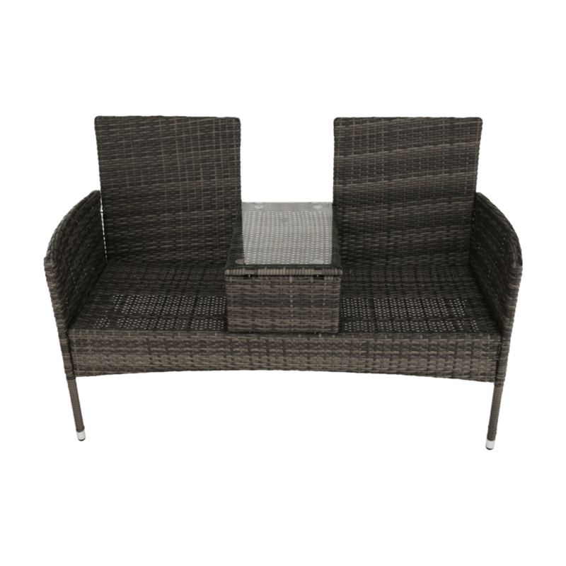 LALIT 2 üléses műrattan kerti pad, kisasztallal - Image 10