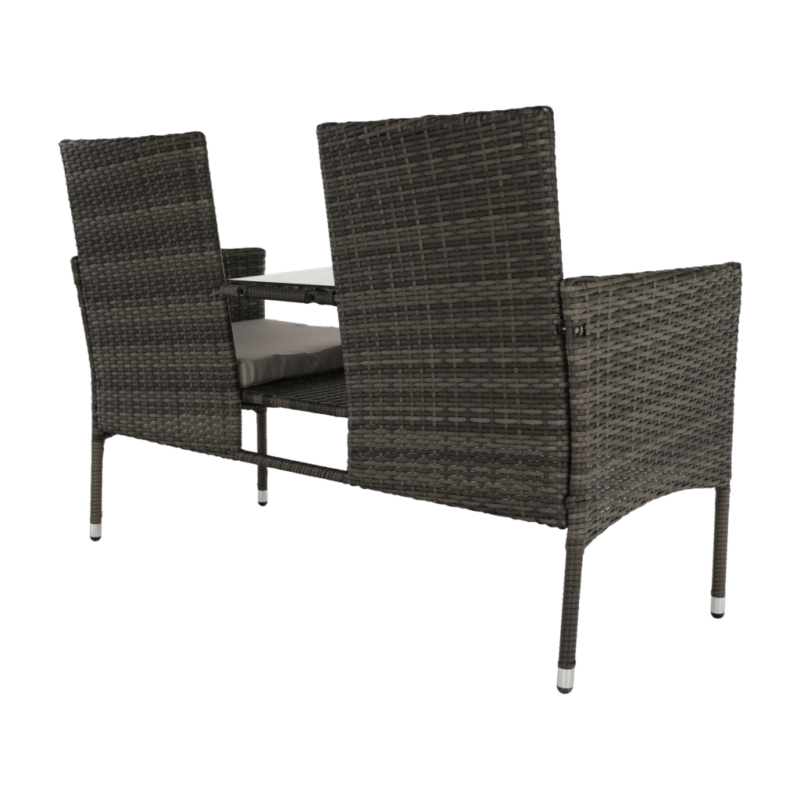 LALIT 2 üléses műrattan kerti pad, kisasztallal - Image 11
