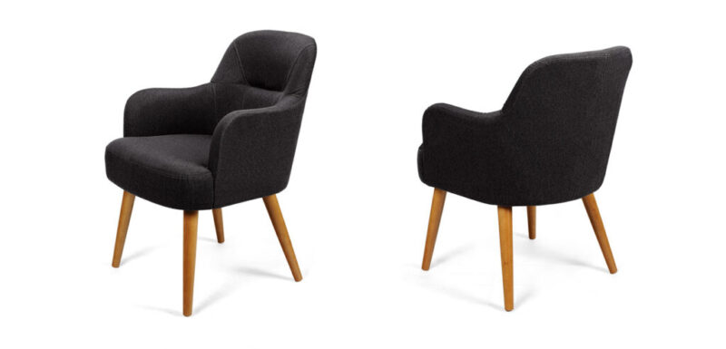 NORAH design kávézó szett - két prémium karfás szék kis körasztallal - Image 10
