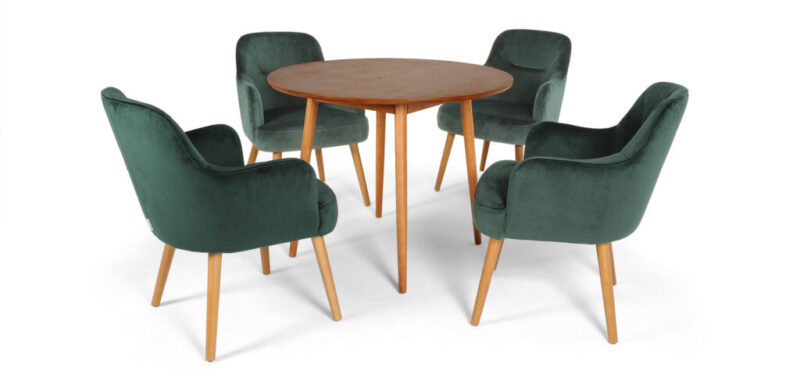 NORAH design kávézó szett - két prémium karfás szék kis körasztallal - Image 6