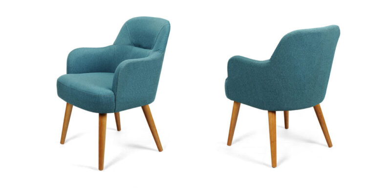 NORAH design kávézó szett - két prémium karfás szék kis körasztallal - Image 7