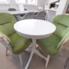 NORAH design kávézó szett - két prémium karfás szék kis körasztallal - Image 4
