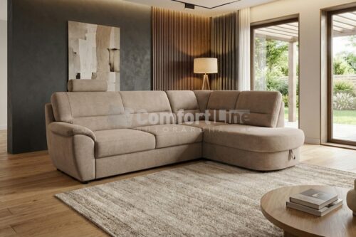 PANDINI sarokgarnitúra - ágyazható, ágyneműtartós