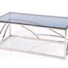 UNICO design dohányzóasztal üveglappal - ezüst vagy arany színben - Image 6