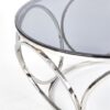 VIRELLA design dohányzóasztal, ezüst - füstüveg - Image 3