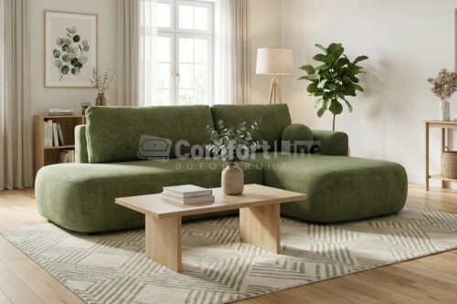 ANKARA design sarokkanapé - egyedi zöld színben!