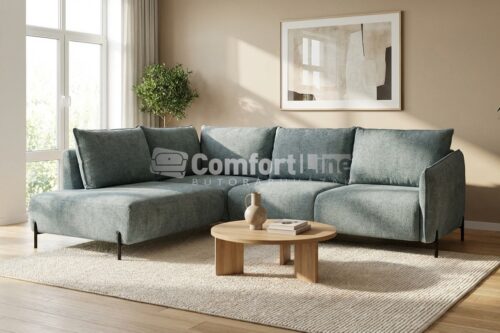 MIRELLA ágyazható, ágyneműtartós sarokgarnitúra - kékesszürke színben