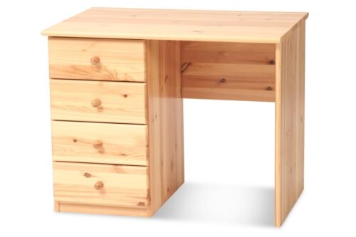 4 fiókos fenyő íróasztal, két méretben