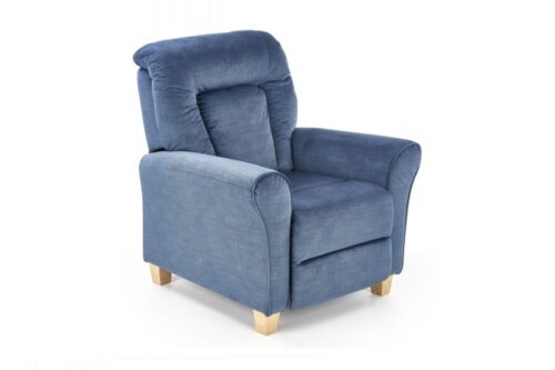 BRANDON extra kényelmes relax TV fotel, sötétkék és szürke színben