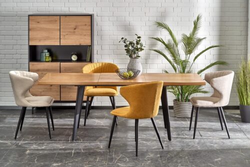 DIEGO fahatású bővíthető étkezőasztal, furnérozott