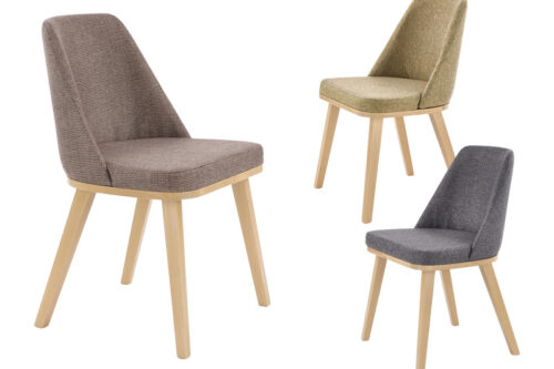 PUEBLO kárpitozott szék, masszív fa lábakkal barna színben - utolsó darab!