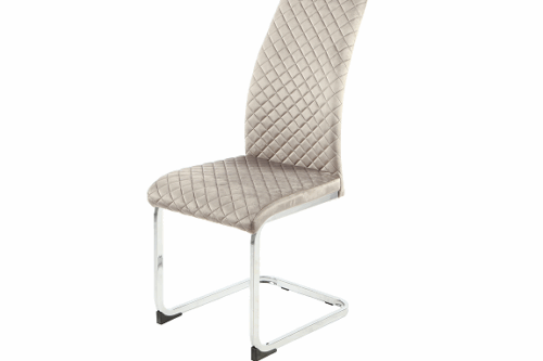 ELEGÁNS steppelt velvet étkezőszék, króm lábakkal - több színben! (118)