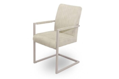 HEKTOR karfás szék, műbőr, elegáns beige színben