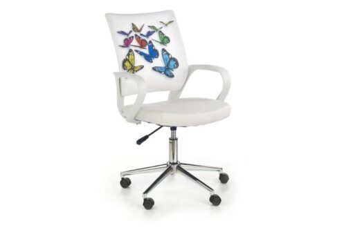 PILLANGÓS fehér tanuló vagy gyerek forgószék