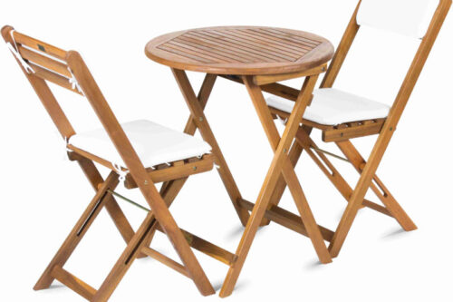 ERKÉLY bútor szett, párnával - trópusi akácfából