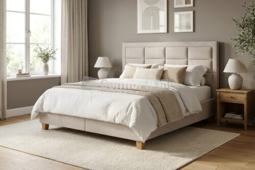 LANCA LUX ágyneműtartós, kárpitozott franciaágy