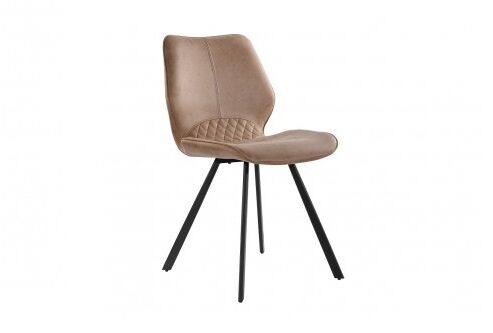 MODERN szék, világosbarna színben, fém lábakkal - utolsó darab! (ASE108)