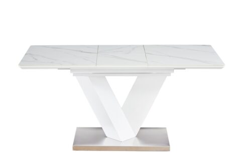 BOLZANO bővíthető étkezőasztal - márvány mintás szinterezett kő lappal