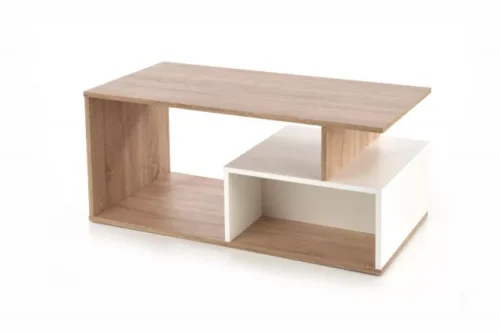 KOMBÓ dohányzóasztal, sonoma-fehér színben