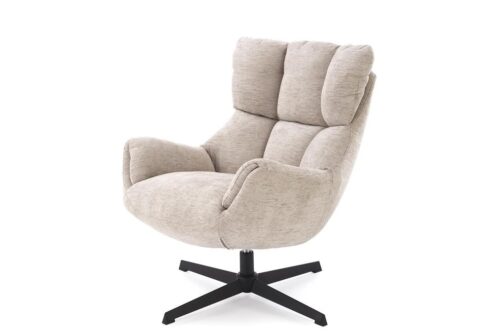 360°-ban forgatható, "kagyló" dizájn fotel - bézs vagy szürke