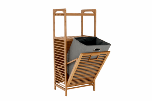 BAMBUSZ szennyeskosár tároló polccal