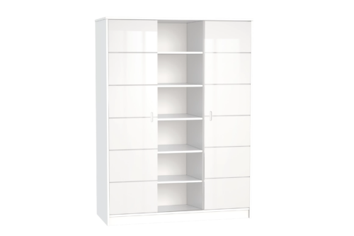 ALDA 3 osztású szekrény, jégfehér