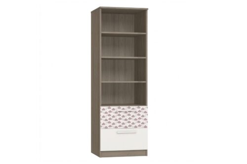 POPEYE fiókos - nyitott polcos állószekrény, felhő mintával